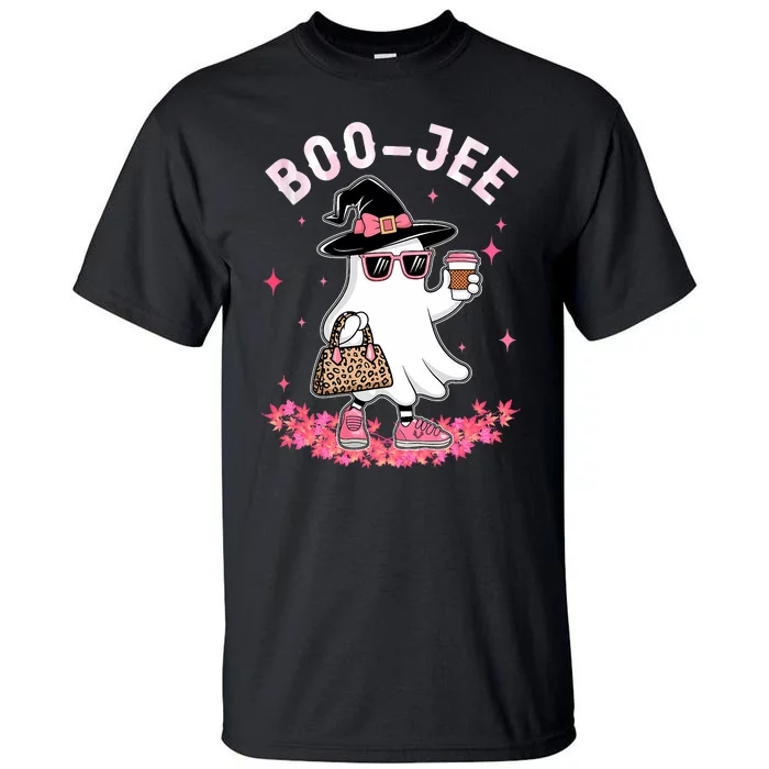 Cute Boo Jee Ghost Halloween Leopard Ghost Coffee Tall T-Shirt