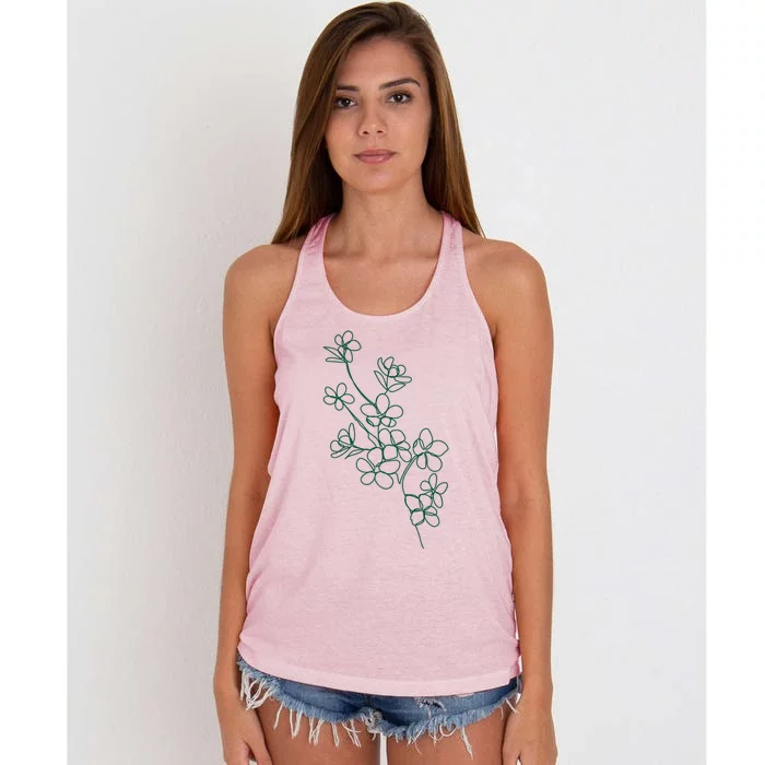 Cherry Blossom Japan's Favorite Flower Gift Women's Knotted Racerback Tank