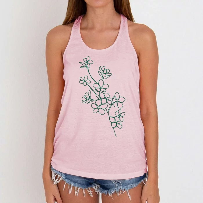 Cherry Blossom Japan's Favorite Flower Gift Women's Knotted Racerback Tank