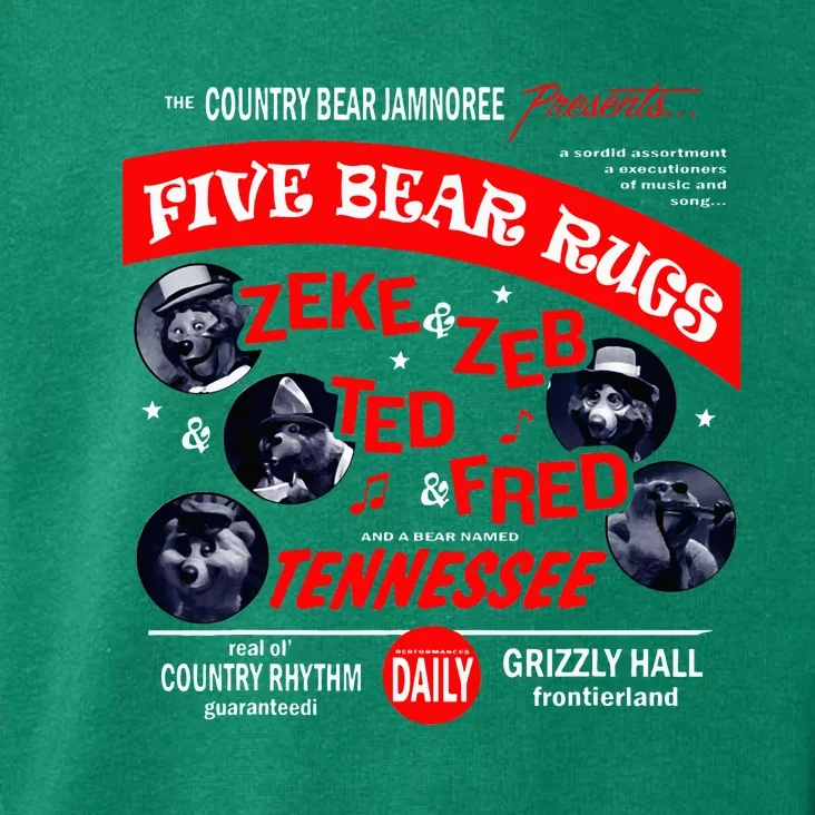 Country Bear Jamboree Real Old Country Rhythm Five Bear Rugs Toddler Hoodie