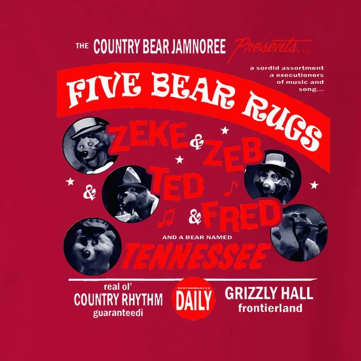 Country Bear Jamboree Real Old Country Rhythm Five Bear Rugs Toddler Long Sleeve Shirt