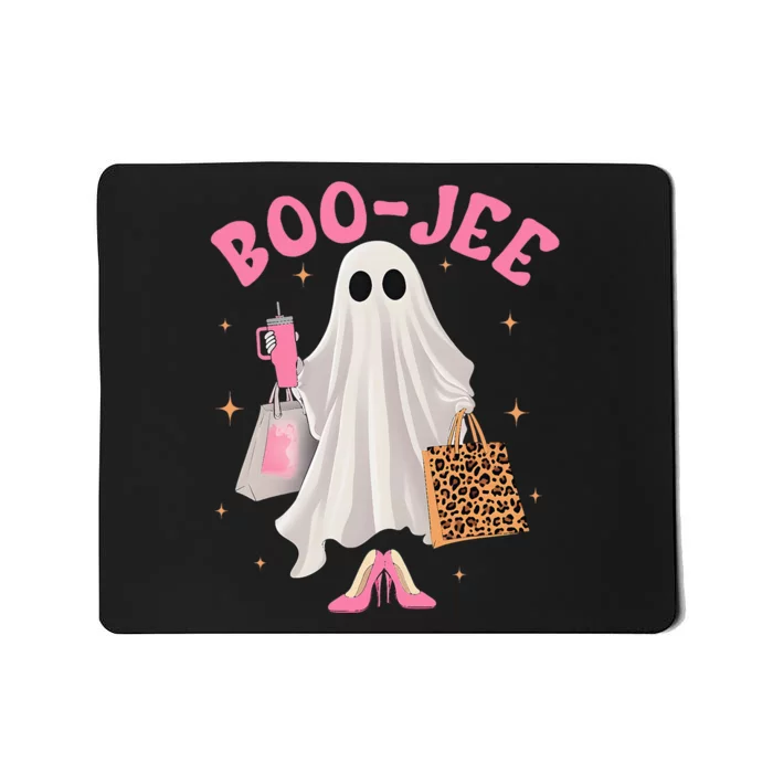 Cute Boo Jee Tumbler Ghost Boujee Halloween Girl Women Mousepad