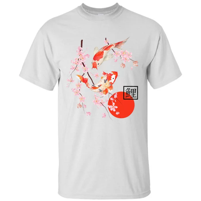 Cherry Blossom Japanese Koi Carp Fish Sakura Tall T-Shirt