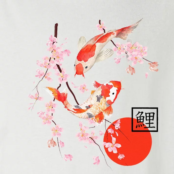 Cherry Blossom Japanese Koi Carp Fish Sakura Toddler Long Sleeve Shirt