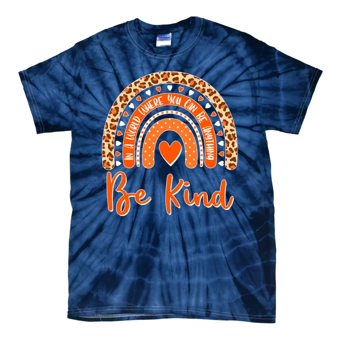 Cute Be Kind Wear Orange Rainbow Tie-Dye T-Shirt