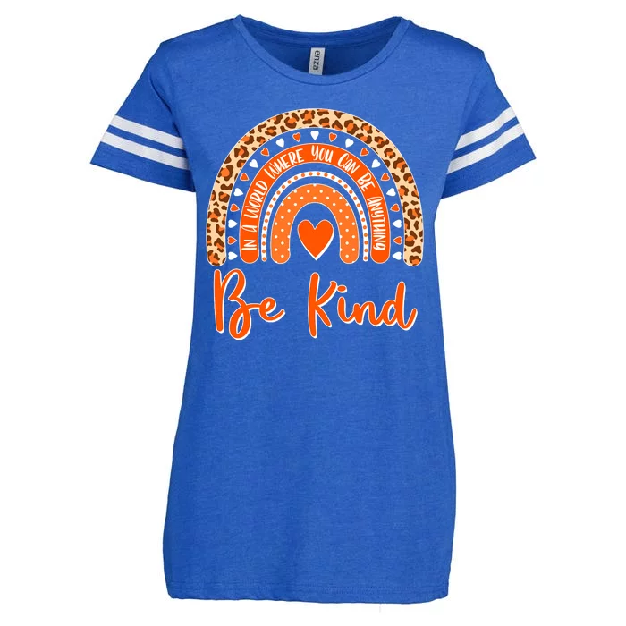 Cute Be Kind Wear Orange Rainbow Enza Ladies Jersey Football T-Shirt