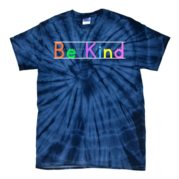 Colorful Be Kind Primary Style Boy Girl Teachers Tie-Dye T-Shirt