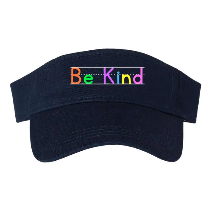 Colorful Be Kind Primary Style Boy Girl Teachers Valucap Bio-Washed Visor