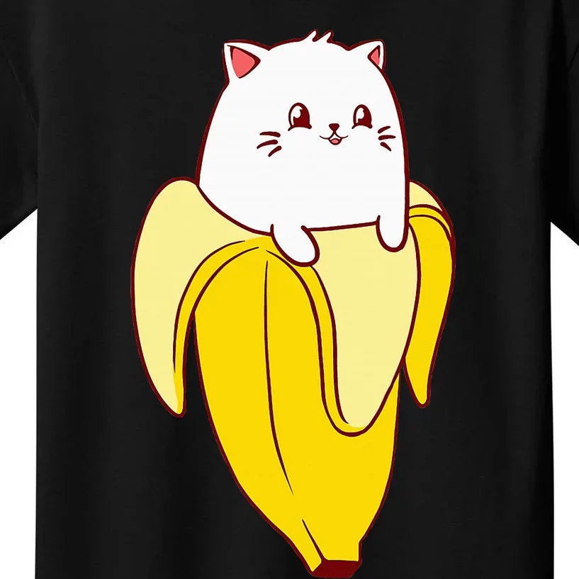 Cat Banana Kitten Lover Funny Kawaii Neko Pet Owner Kids T-Shirt