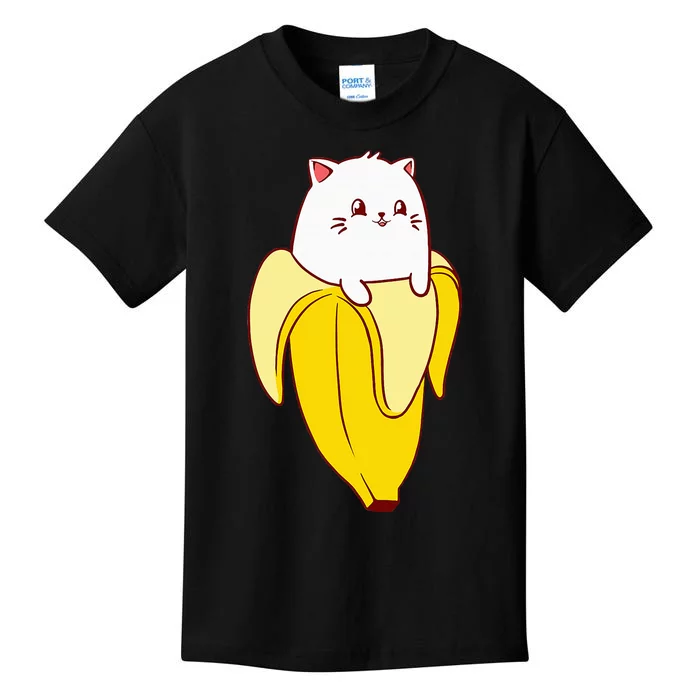 Cat Banana Kitten Lover Funny Kawaii Neko Pet Owner Kids T-Shirt