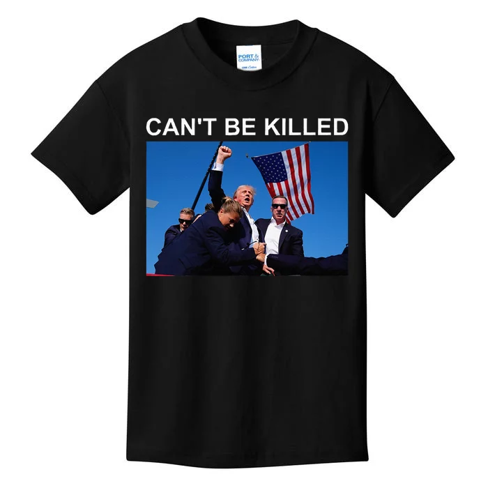 Cant Be Killed Trump Cant Be Killed Kids T-Shirt