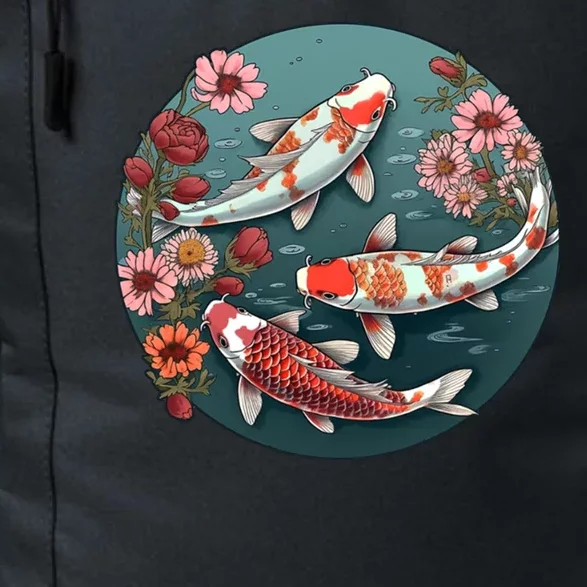 Cherry Blossom Koi Fish Japanese Daily Commute Backpack