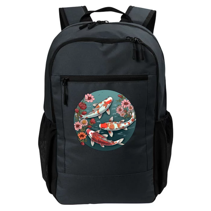 Cherry Blossom Koi Fish Japanese Daily Commute Backpack