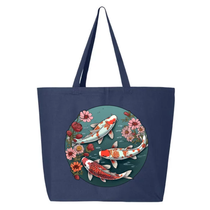 Cherry Blossom Koi Fish Japanese 25L Jumbo Tote