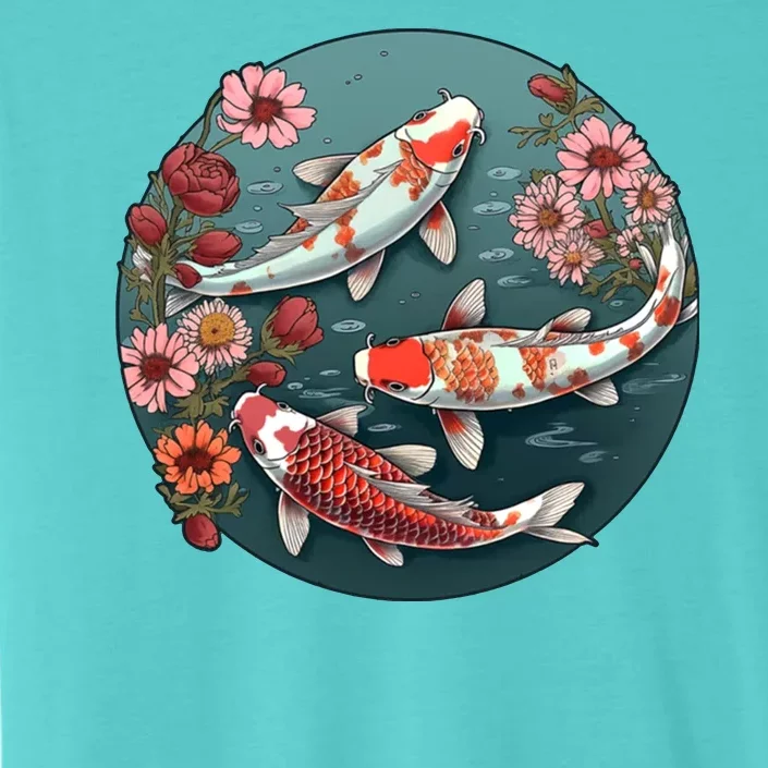 Cherry Blossom Koi Fish Japanese ChromaSoft Performance T-Shirt