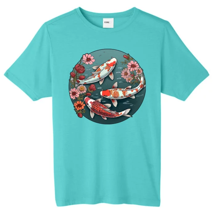 Cherry Blossom Koi Fish Japanese ChromaSoft Performance T-Shirt