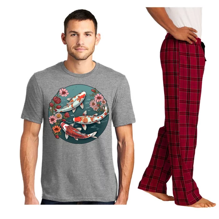 Cherry Blossom Koi Fish Japanese Pajama Set