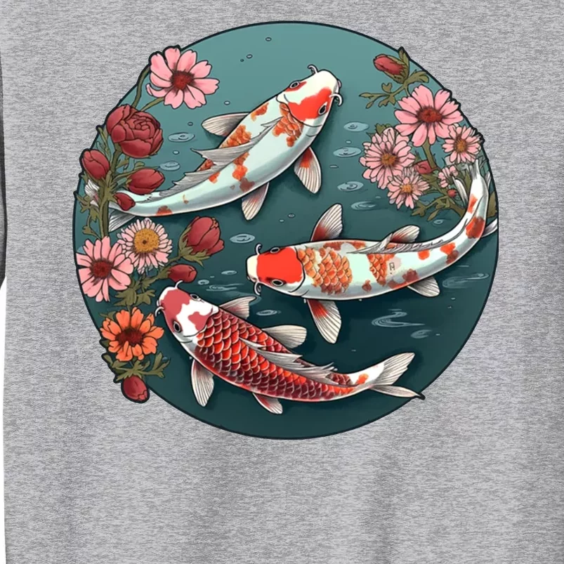 Cherry Blossom Koi Fish Japanese Tall Sweatshirt