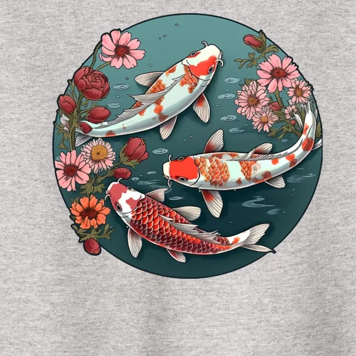 Cherry Blossom Koi Fish Japanese Toddler T-Shirt