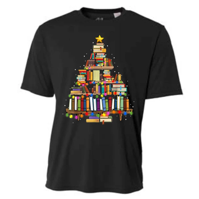 Christmas Book Lovers Bookworm Christmas Cooling Performance Crew T-Shirt