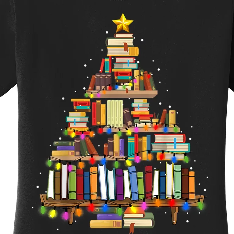 Christmas Book Lovers Bookworm Christmas Women's T-Shirt