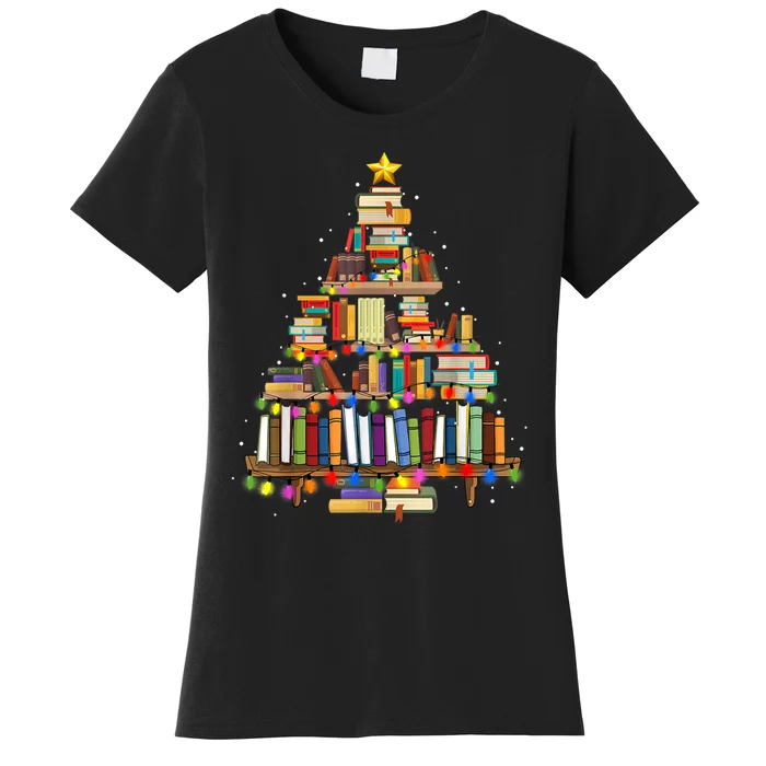 Christmas Book Lovers Bookworm Christmas Women's T-Shirt