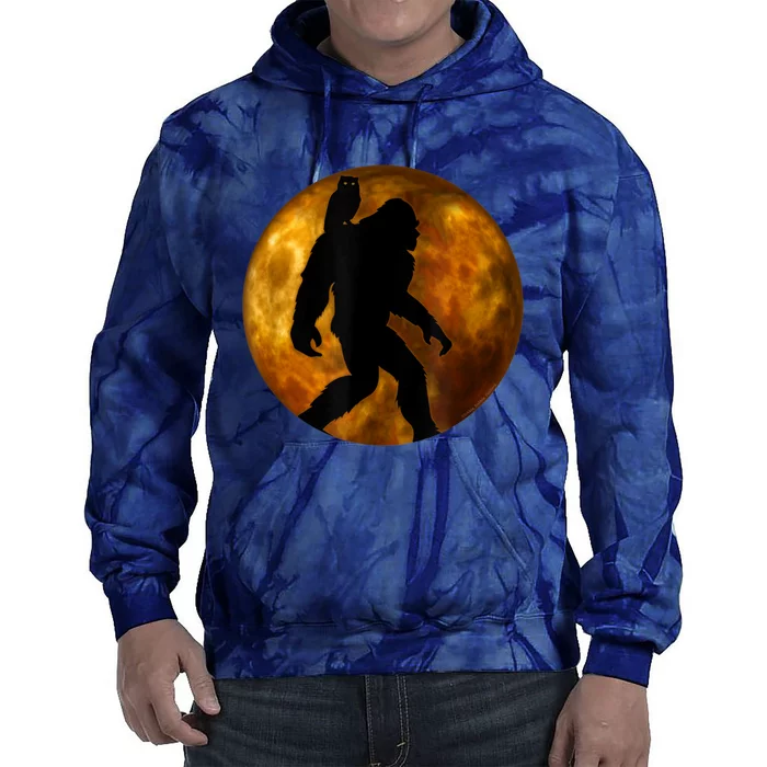 Cool Bigfoot Lovers Design With Full Moon Bigfoot Tie Dye Hoodie