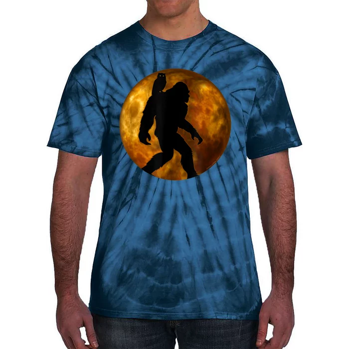 Cool Bigfoot Lovers Design With Full Moon Bigfoot Tie-Dye T-Shirt