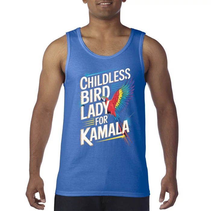 Childless Bird Lady For Kamala Harris 2024 Bird Lover Parrot Tank Top