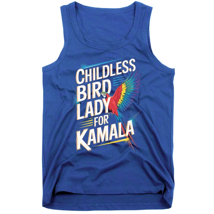 Childless Bird Lady For Kamala Harris 2024 Bird Lover Parrot Tank Top