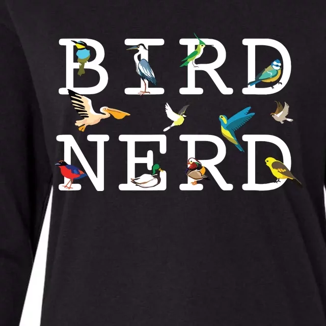 Cool Bird Lover Birdwatching Present Birdwatcher Birder Womens Cotton Relaxed Long Sleeve T-Shirt