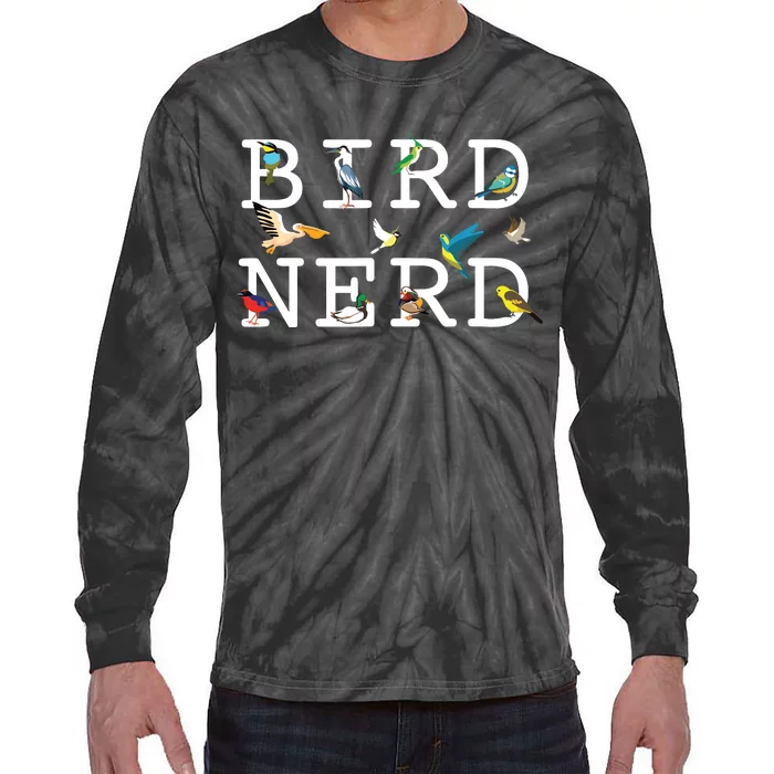 Cool Bird Lover Birdwatching Present Birdwatcher Birder Tie-Dye Long Sleeve Shirt