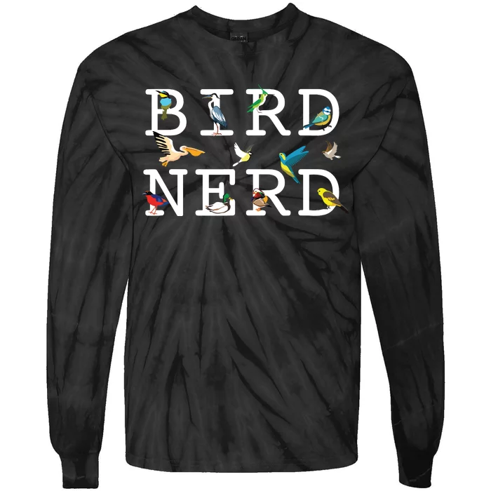 Cool Bird Lover Birdwatching Present Birdwatcher Birder Tie-Dye Long Sleeve Shirt