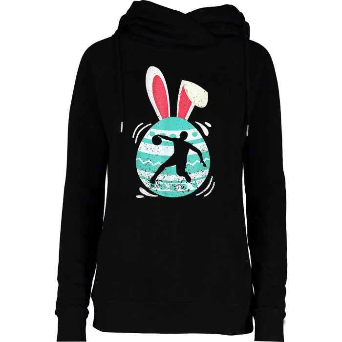 Cute Basketball Lover Easter Eggs Bunny Costume Easter Day Womens Funnel Neck Pullover Hood