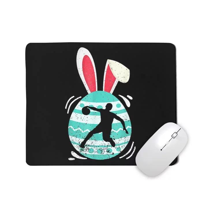 Cute Basketball Lover Easter Eggs Bunny Costume Easter Day Mousepad