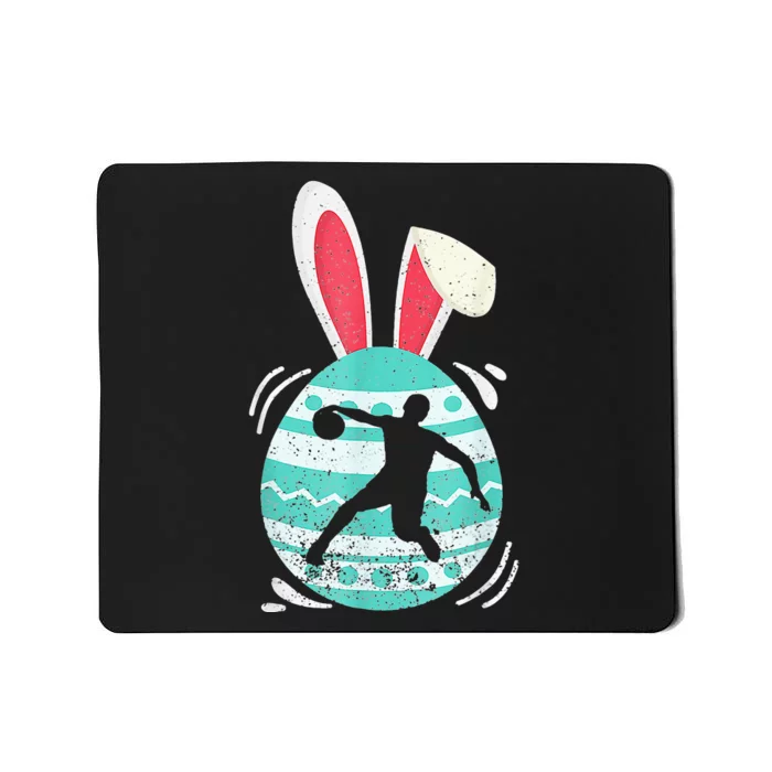 Cute Basketball Lover Easter Eggs Bunny Costume Easter Day Mousepad