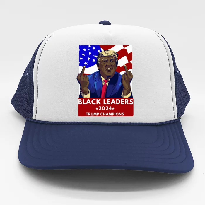 Celebrate Black Leaders 2024 Trump Champions Dark Maga 2024 Trucker Hat