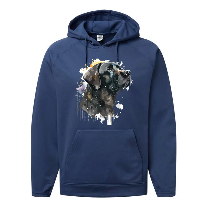 Cute Black Lab Black Labrador Retriever Puppy Dog Mom Animal Performance Fleece Hoodie