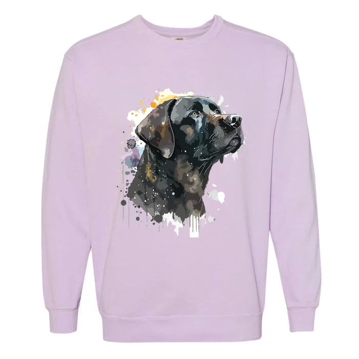 Cute Black Lab Black Labrador Retriever Puppy Dog Mom Animal Garment-Dyed Sweatshirt