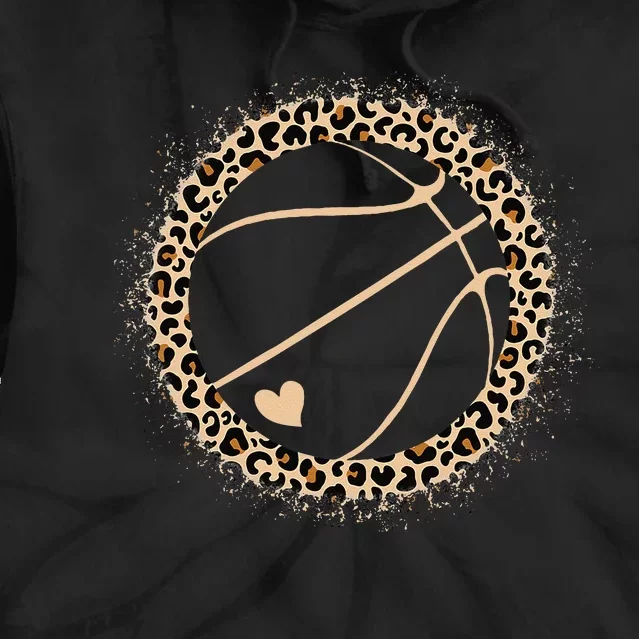 Cute Basketball Leopard Print Women Girls Basketball Lover Tie Dye Hoodie