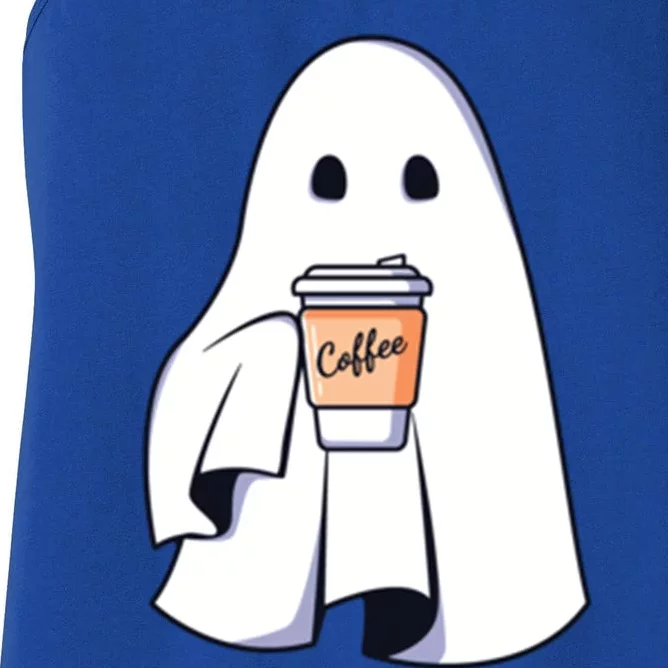 Cute Boo Latte Coffee Halloween Spooky Season Fall Coffee Gift Women's Racerback Tank