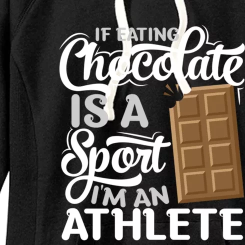 Chocolate Bar Lover Gift Chocoholic Choco Sweets Bar Chocolate Gift Women's Fleece Hoodie