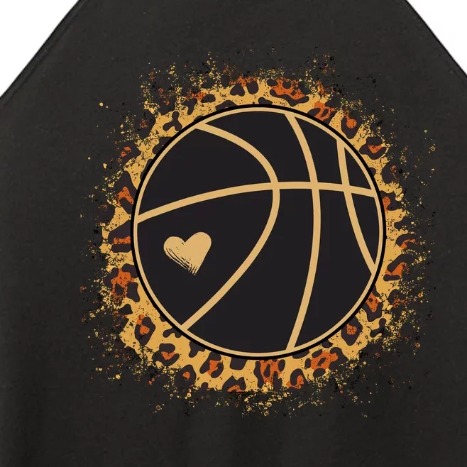 Cute Basketball Leopard Print Female Basketball Player Women’s Perfect Tri Rocker Tank