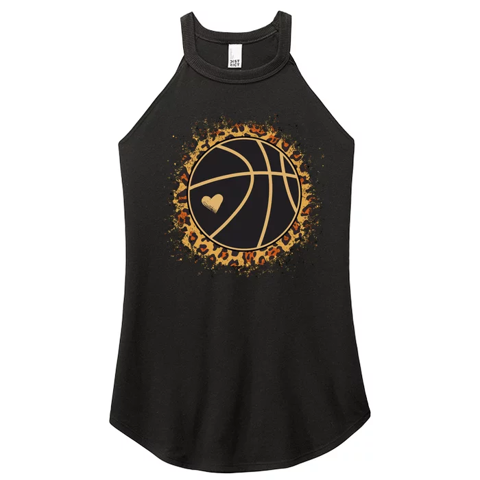 Cute Basketball Leopard Print Female Basketball Player Women’s Perfect Tri Rocker Tank