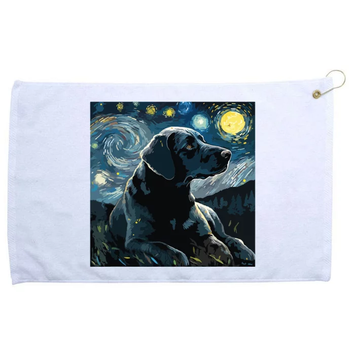 Cute Black Lab Black Labrador Retriever Puppy Dog Mom Animal Grommeted Golf Towel