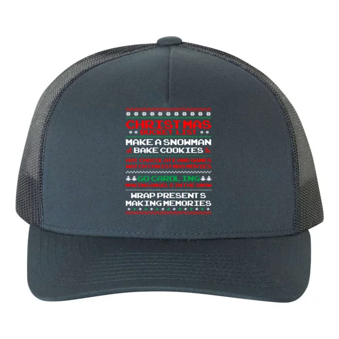 Christmas Bucket List Make Snow Bake Cookies Cool Gift Yupoong Adult 5-Panel Trucker Hat