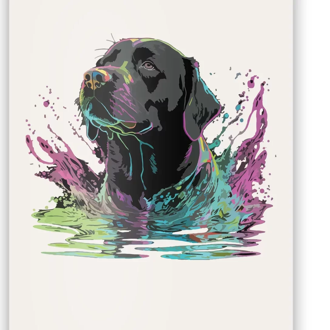 Cute Black Lab Black Labrador Retriever Puppy Dog Mom Animal Poster