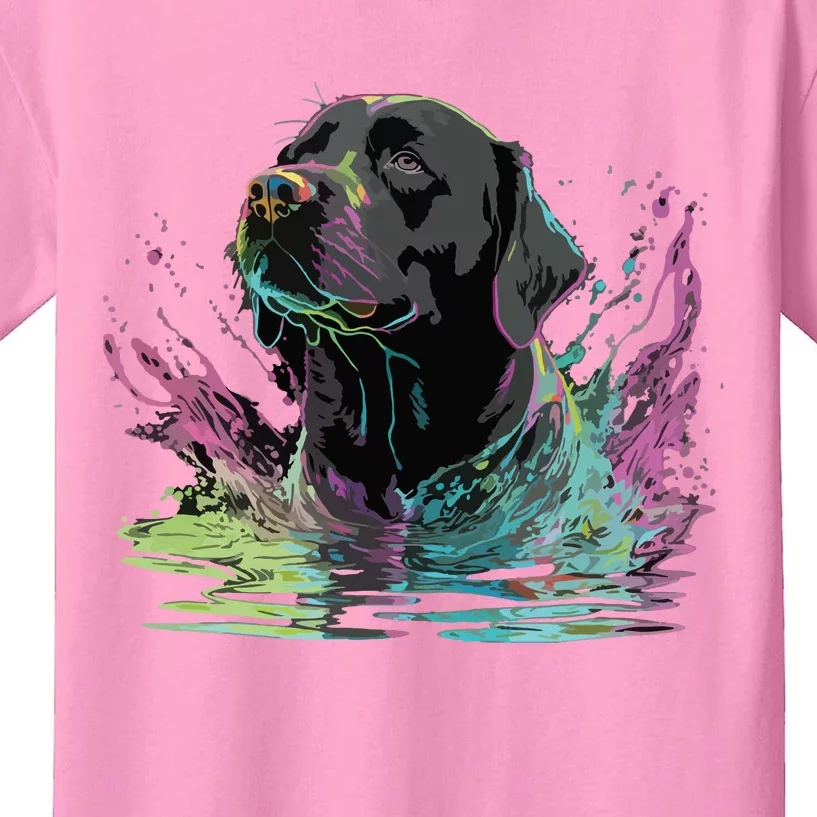 Cute Black Lab Black Labrador Retriever Puppy Dog Mom Animal Kids T-Shirt