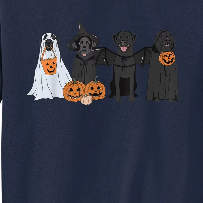 Cute Black Labrador Dog Halloween Pumpkin Labrador Dog Mom Tall Sweatshirt