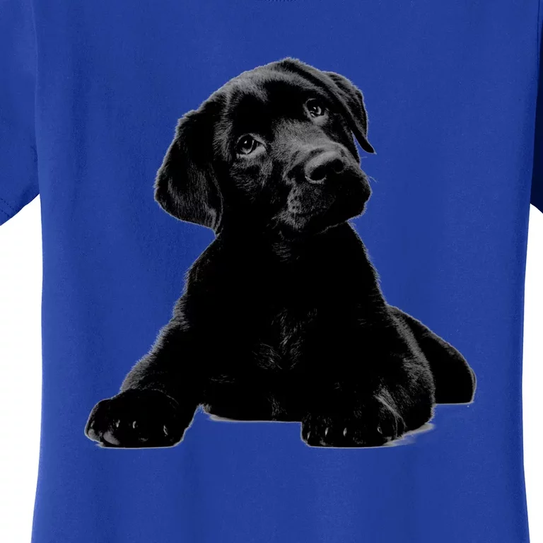 Cute Black Lab Puppy Dog Animal Lover Gift Women's T-Shirt